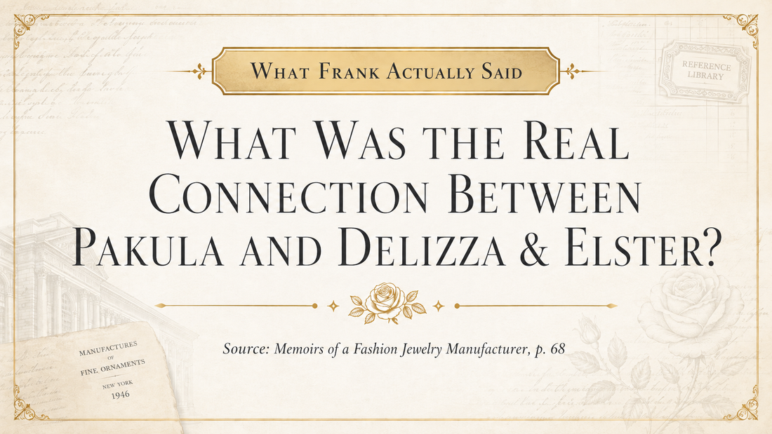 What Was the Real Connection Between Pakula and DeLizza & Elster? What Frank Actually Said