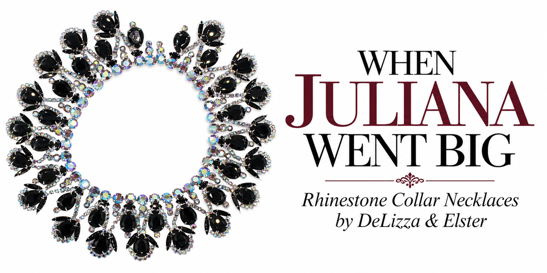 When Juliana Went Big: Rhinestone Collar Necklaces by DeLizza & Elster