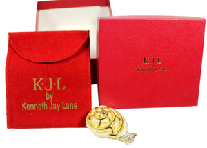 KJL Kenneth Jay Lane Snail Brooch Trinket Box Kenneth’s Critters original box