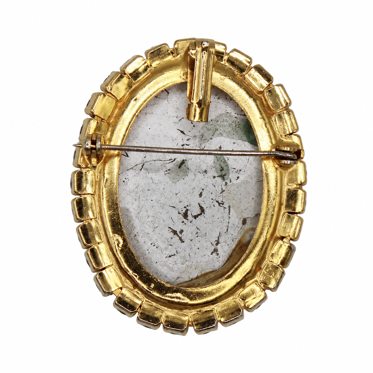 Vintage Juliana AB Geode Rhinestone Brooch Pendant IIJJ#9391