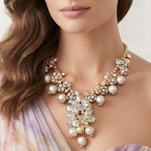 Coming Soon Vintage Juliana AB Crystal Cha Cha Rhinestone Necklace IIJJ #2243