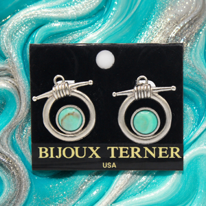 Coming Soon Vintage Juliana for Bijoux Terner Turquoise Clip Earrings NOS on Original Card IIJJ #9239