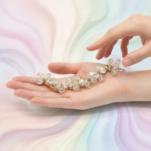 Vintage Juliana Clear Rhinestone AB Crystal Bead Bracelet Cha-Cha IIJJ#54