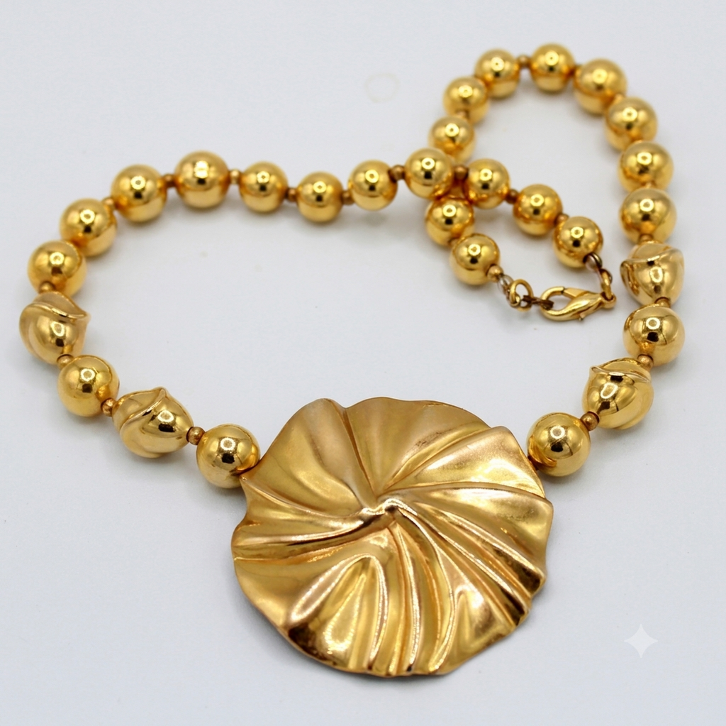 Vintage Juliana for Carol Dauplaise Gold Tone Statement Necklace IIJJ#9261