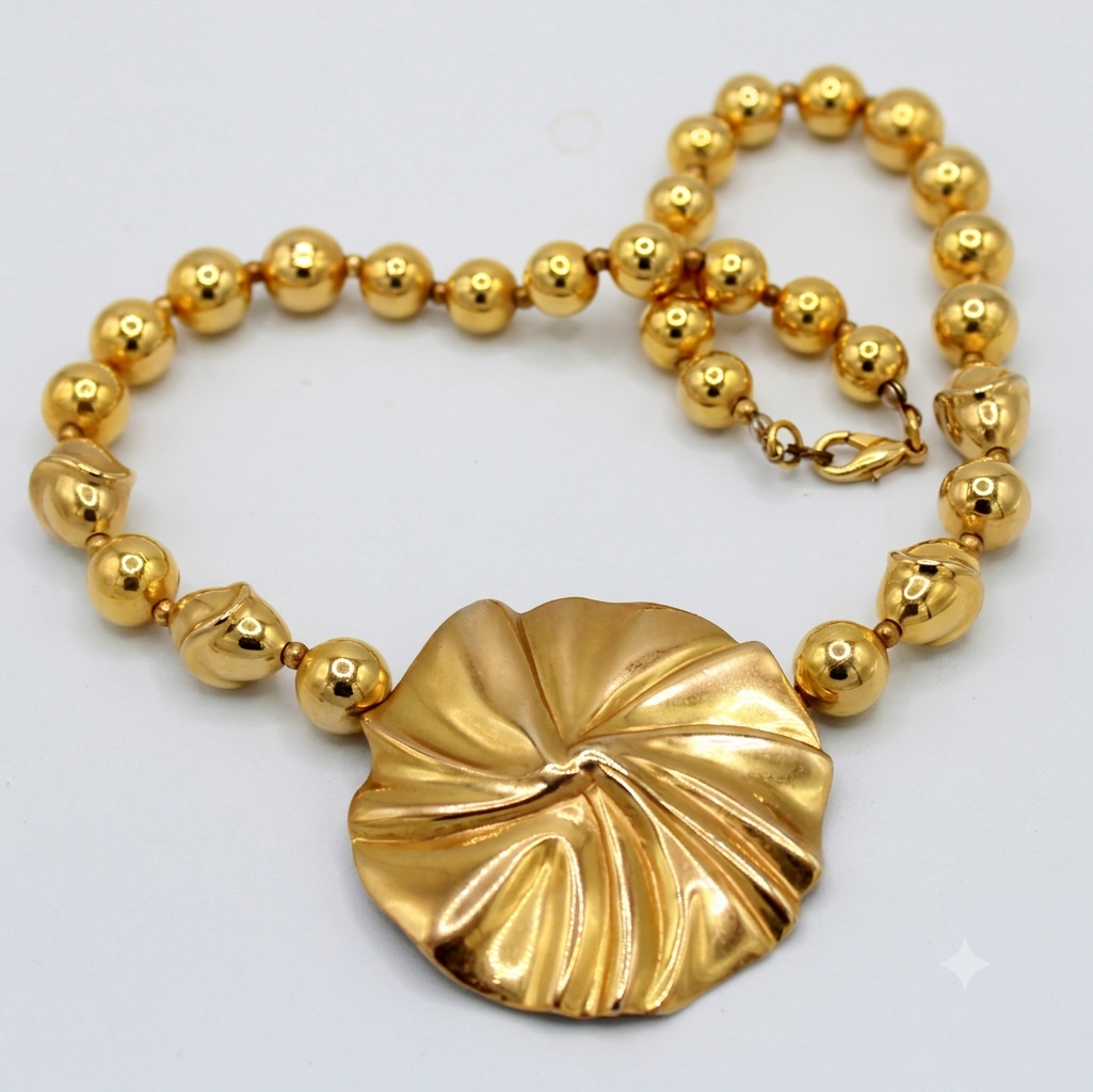 Vintage Juliana for Carol Dauplaise Gold Tone Statement Necklace IIJJ#9261
