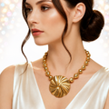 Vintage Juliana for Carol Dauplaise Gold Tone Statement Necklace IIJJ#9261