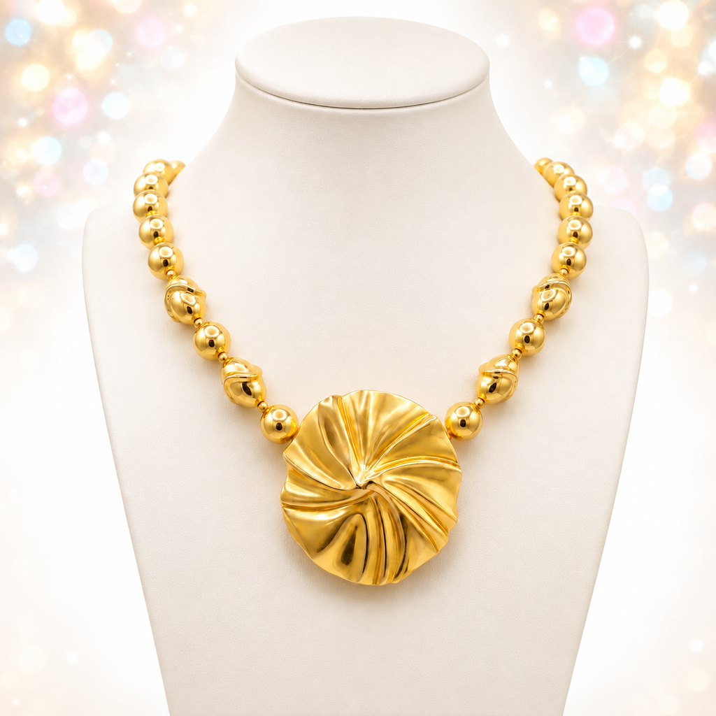 Vintage Juliana for Carol Dauplaise Gold Tone Statement Necklace IIJJ#9261