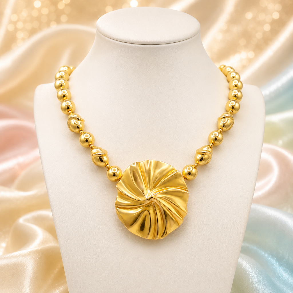 Vintage Juliana for Carol Dauplaise Gold Tone Statement Necklace IIJJ#9261