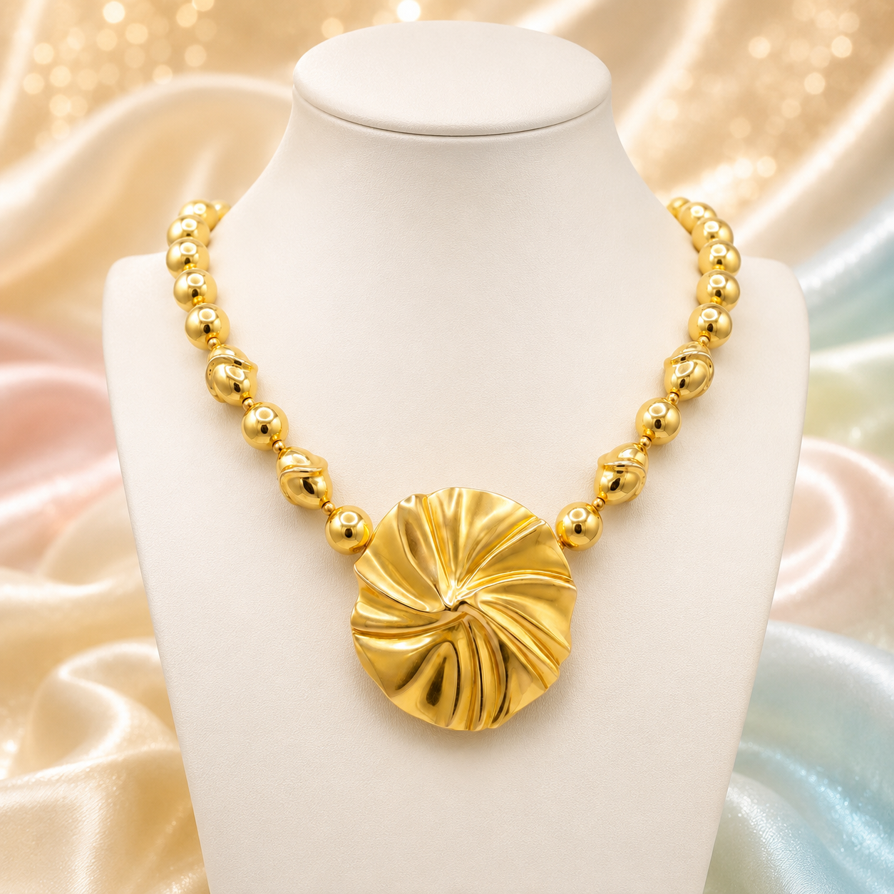 Vintage Juliana for Carol Dauplaise Gold Tone Statement Necklace IIJJ#9261