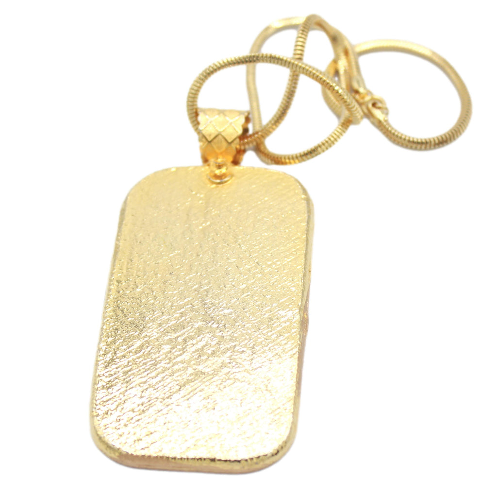 Vintage JULIANA Pistachio Green Cream Enamel Pendant Necklace IIJJ#8860