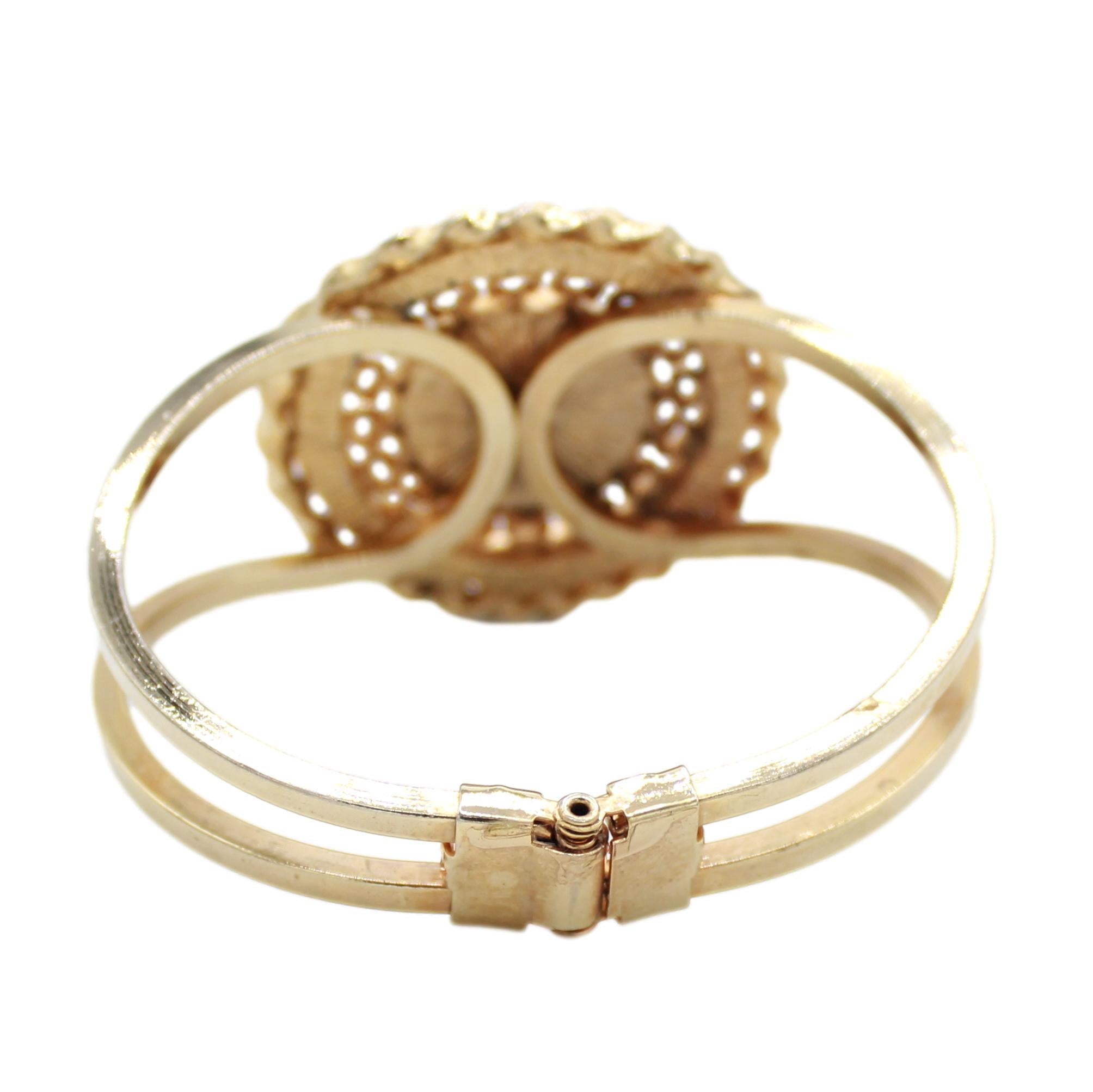 Vintage Juliana Indian Head Penny Clamper Bracelet Clear Rhinestones IIJJ#2420