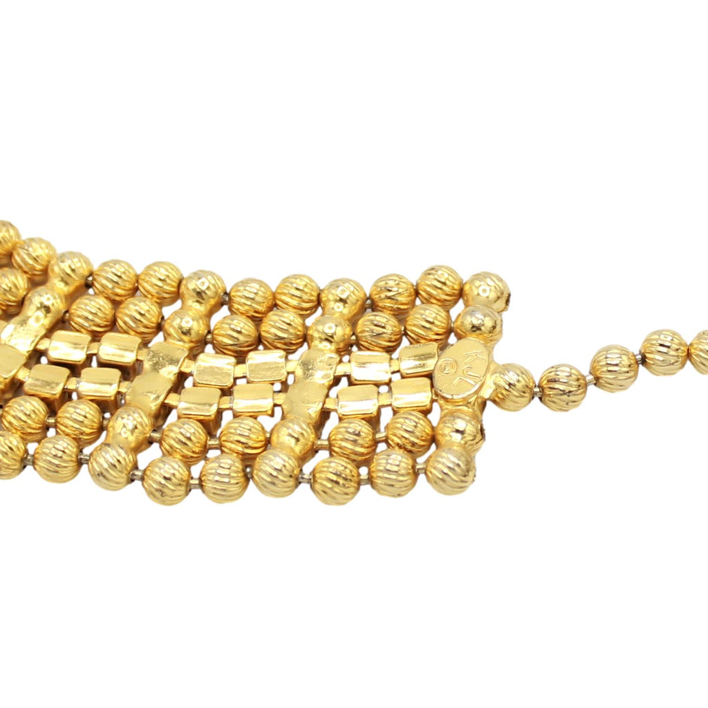 Vintage JULIANA for KJL Ball Chain Clear Rhinestone Dog Collar Necklace Book Piece IIJJ#1618