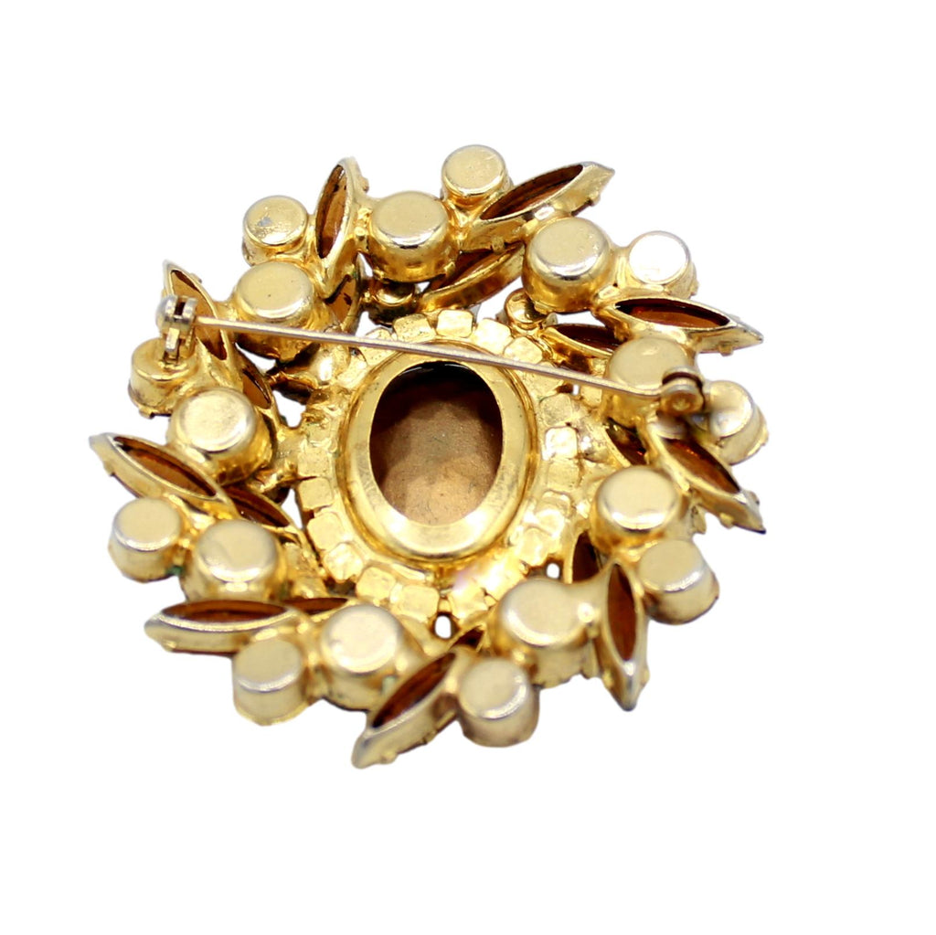 Vintage Juliana Fall Watermelon Rhinestone Dimensional Brooch Book IIJJ#3591
