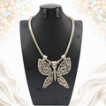 Vintage Juliana Design Articulated Butterfly Figural Pendant Necklace IIJJ#9454