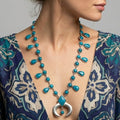 Vintage JULIANA Southwestern Faux Turquoise Cabochon Necklace IIJJ#889