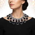 Vintage Juliana for Vendome Black AB Rhinestone Collar Necklace IIJJ#9647